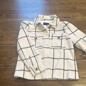 Plaid Shirt - Cream and Black